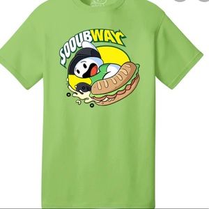 Sooubway Bright Green Crew Neck Short Sleeve Shirt size S